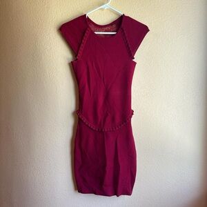 French Connection Red Lace Dress Size XS